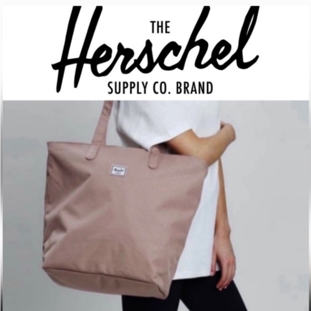 Herschel Supply Company Mica Style Tan Sand Neutral Zip Tote Bag - NWT